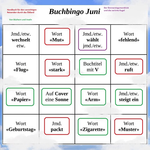 Buchbingo Juni 2024 fertig