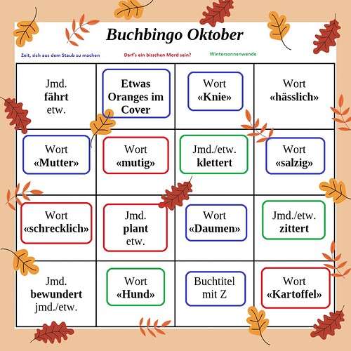 Buchbingo Oktober 2024 fertig