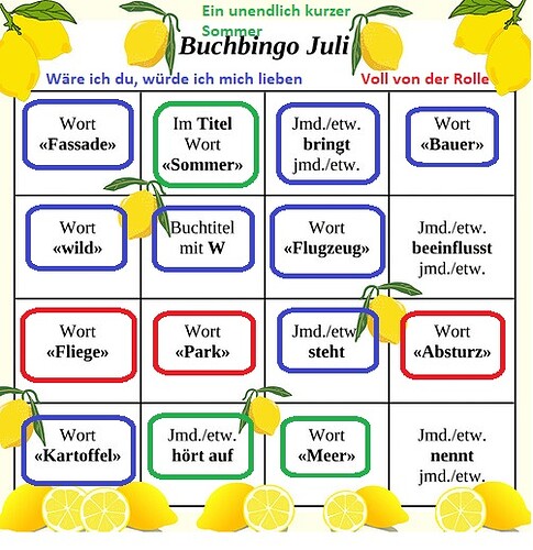 Buchbingo Juli 2024 fertig