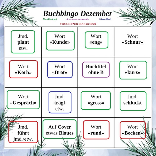 Buchbingo Dezember 2024 fertig