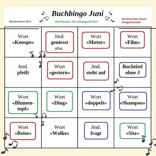 Buchbingo Juni 2025 fertig