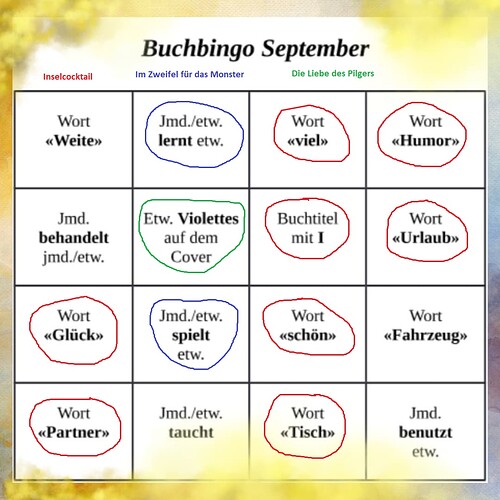 Lesejury Bingo September 2023 fertig